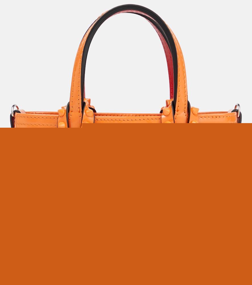 christian louboutin cabata nano patent leather tote bag
