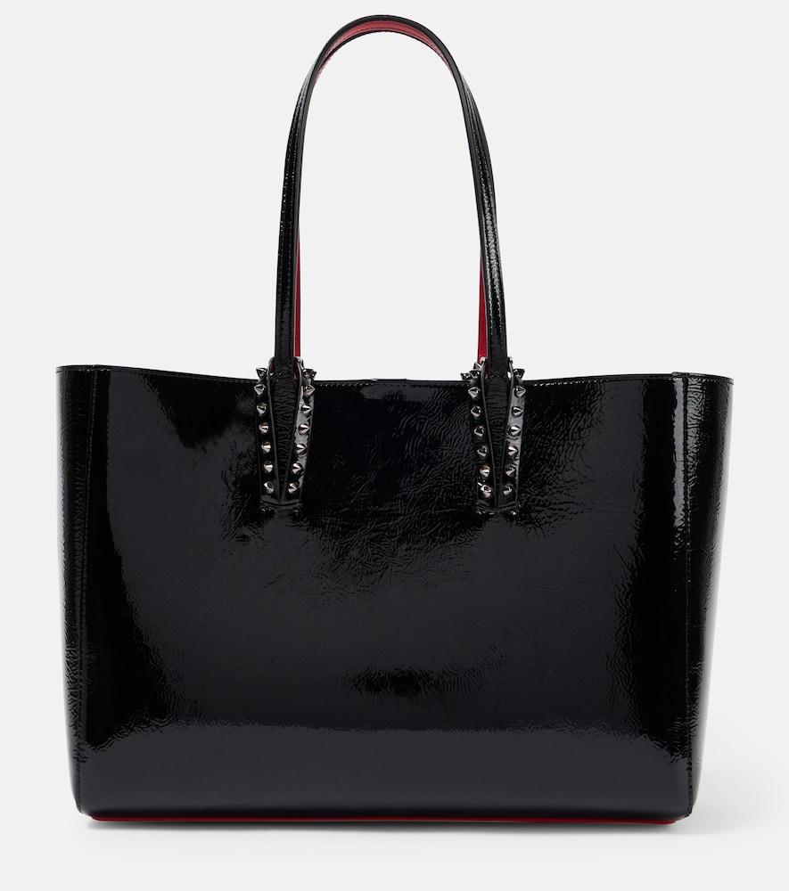 christian louboutin cabata small patent leather tote bag