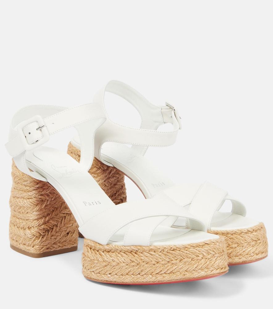 christian louboutin calakala 70 leather espadrilles