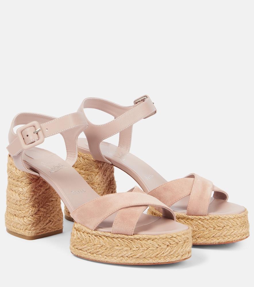 christian louboutin calakala leather espadrille sandals