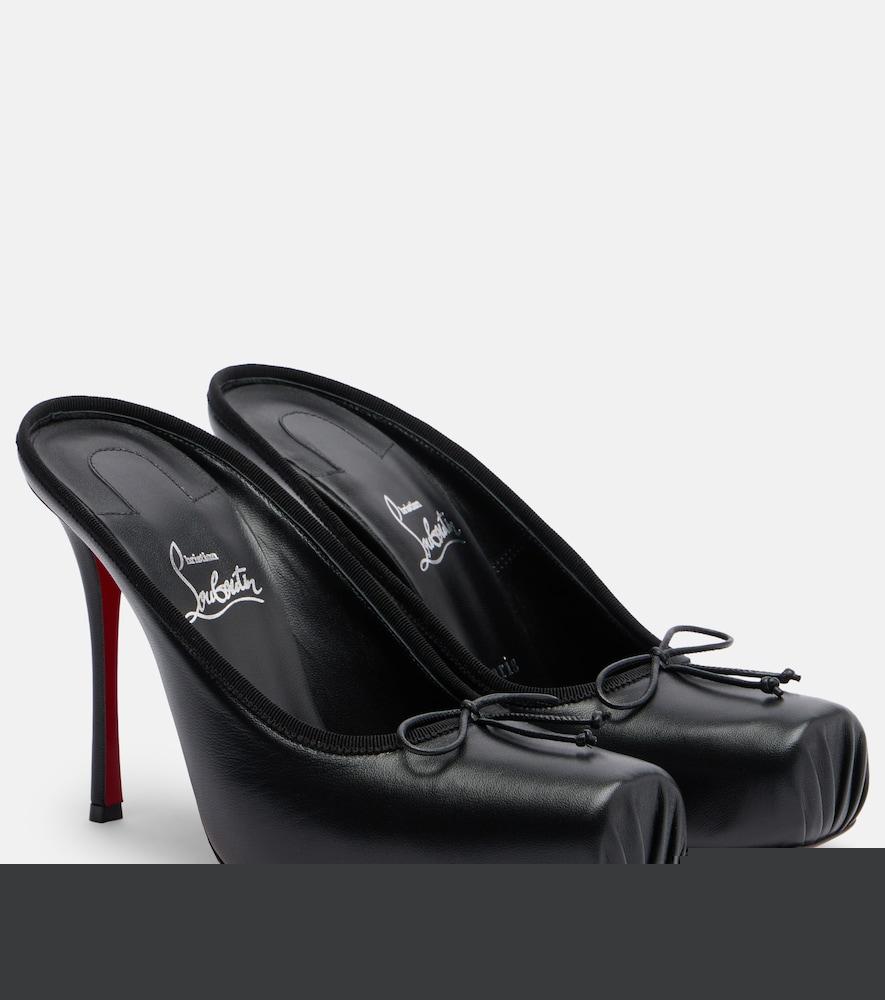 christian louboutin cassia leather mules
