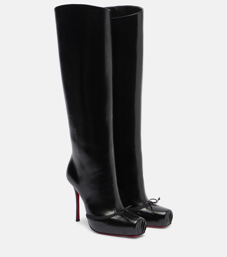 christian louboutin cassia nodo botta 100 knee-high boots