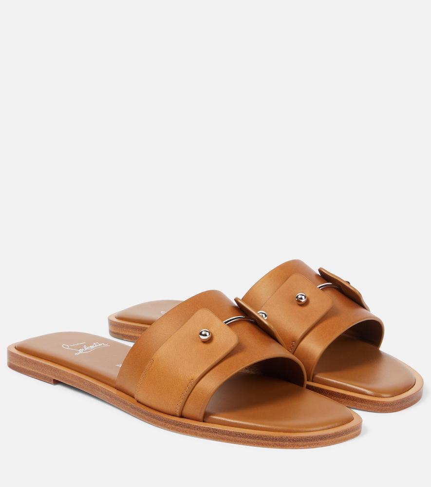 christian louboutin chambelimule leather slides