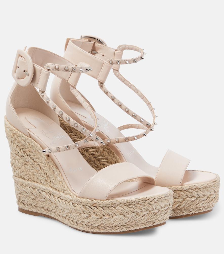 christian louboutin chocazeppa spikes 120 espadrille wedges