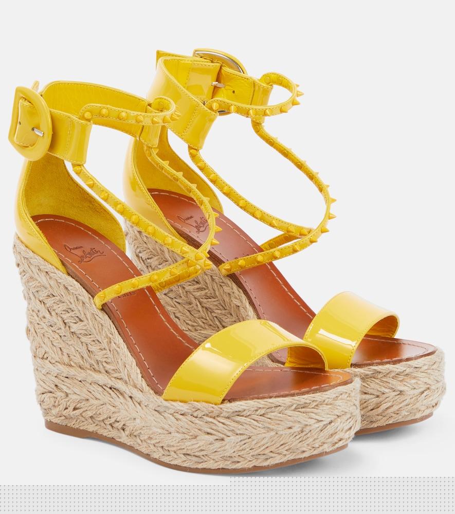 christian louboutin chocazeppa spikes 120 espadrille wedges