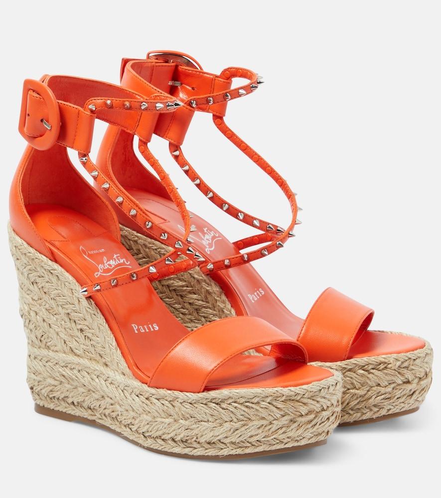 christian louboutin chocazeppa spikes 120 espadrille wedges