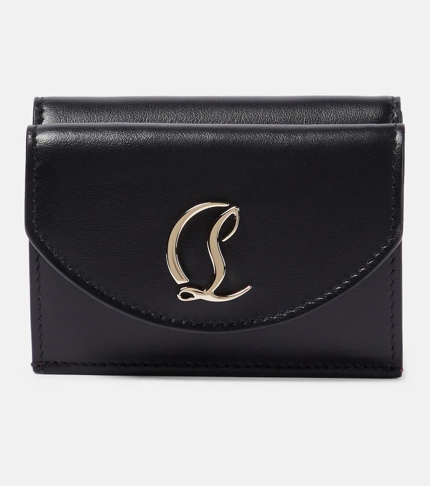 christian louboutin embellished leather wallet