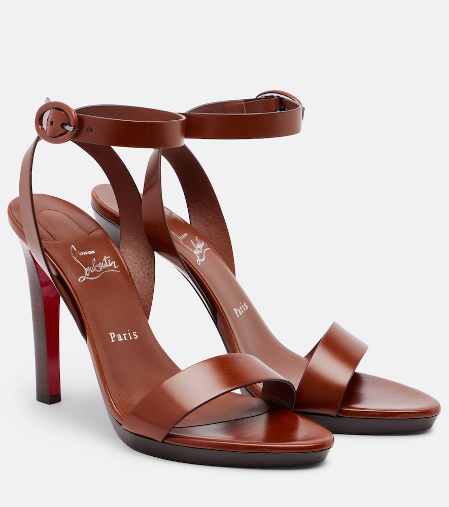 christian louboutin fanny leather slingback sandals