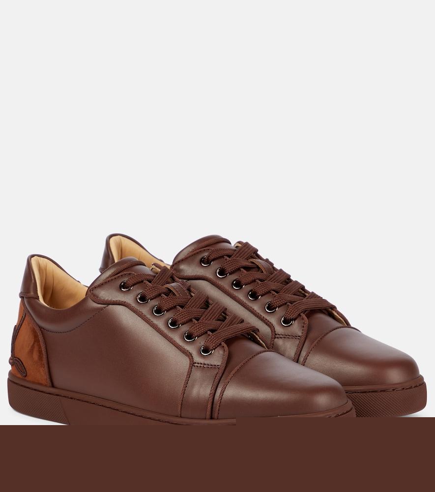 christian louboutin fun vieira leather sneakers