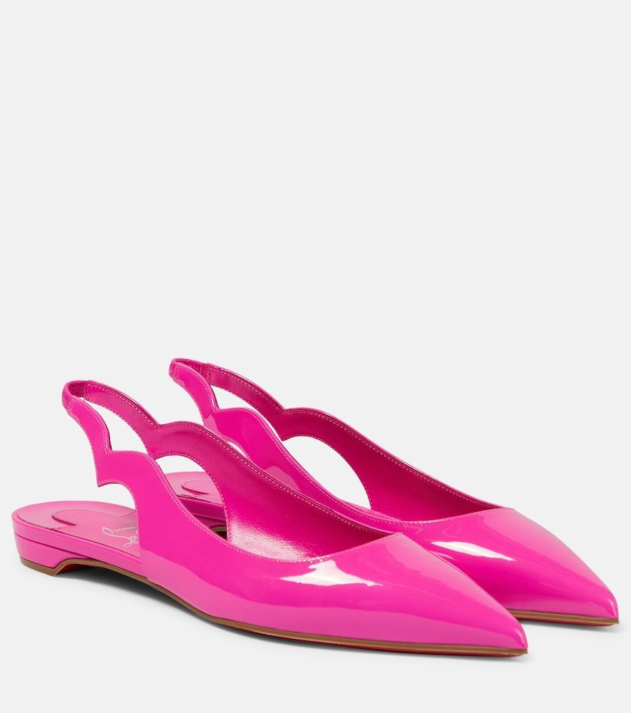 christian louboutin hot chickita sling patent leather ballet flats