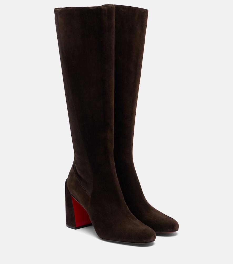 christian louboutin jane suede knee-high boots