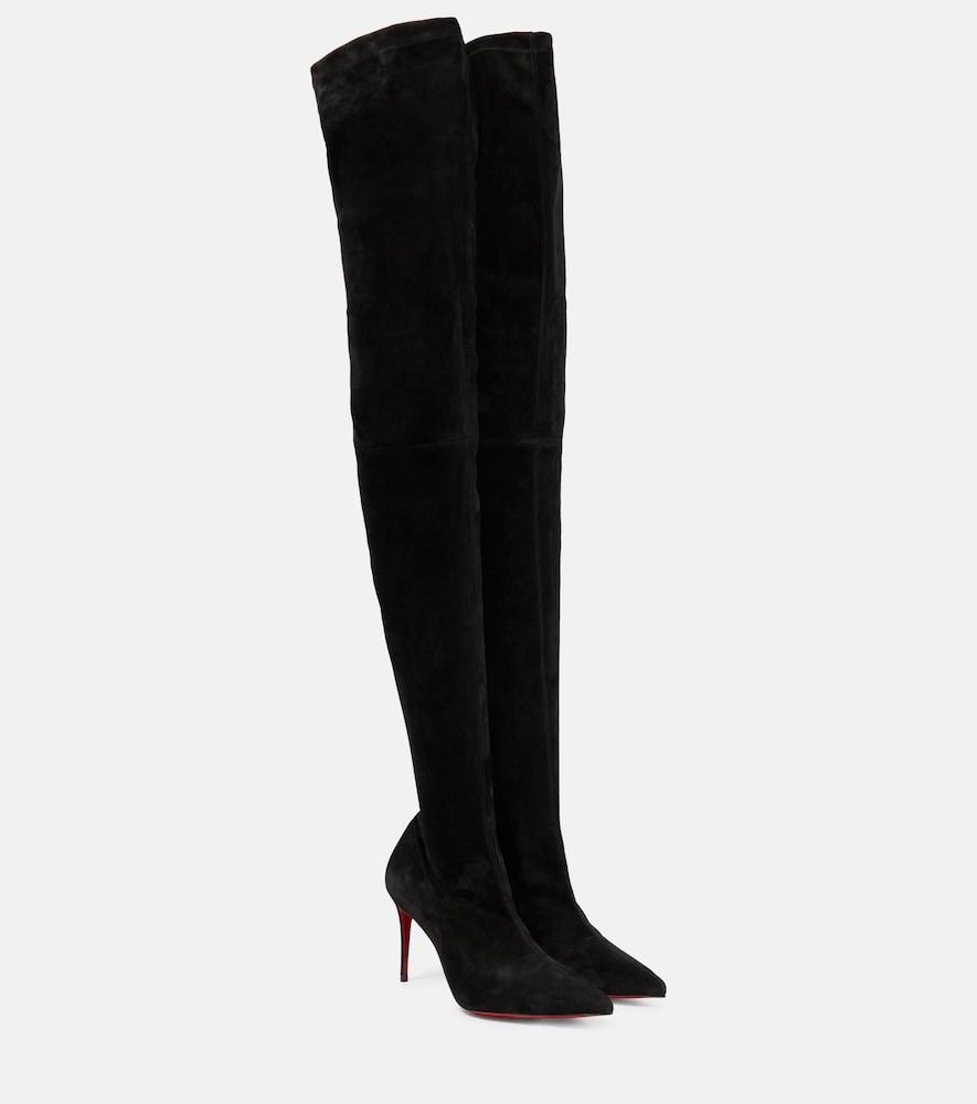 christian louboutin kate botta 85 suede over-the-knee boots