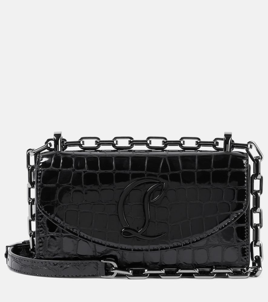 christian louboutin loubi54 croc-effect leather shoulder bag