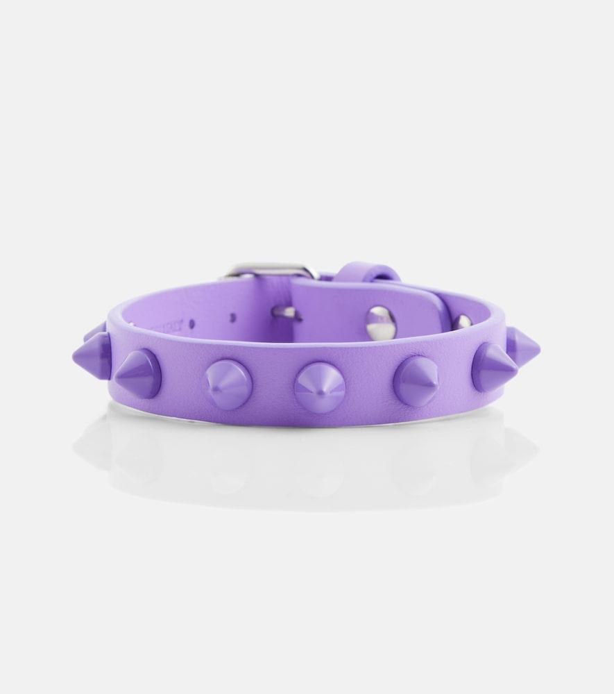 christian louboutin loubilink embellished leather bracelet