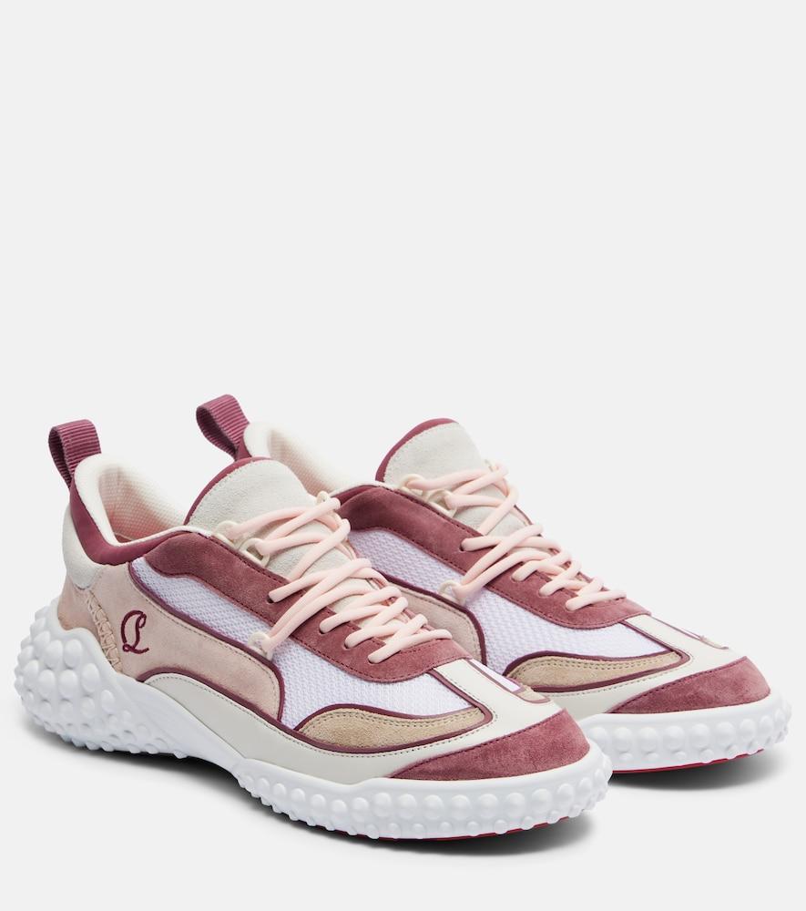 christian louboutin mara suede and mesh sneakers