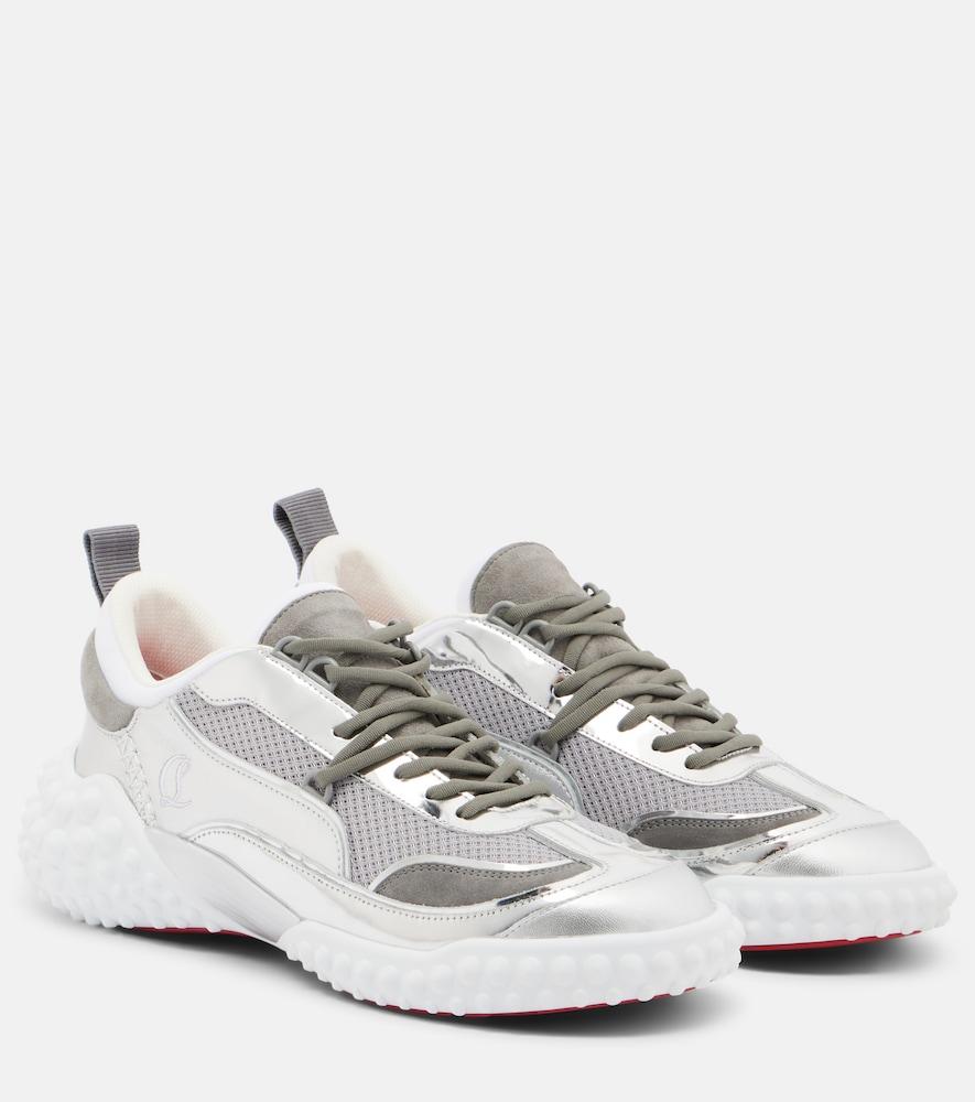 christian louboutin mara suede and mesh sneakers