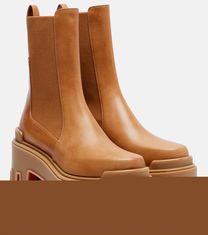 christian louboutin marchacroche leather chelsea boots