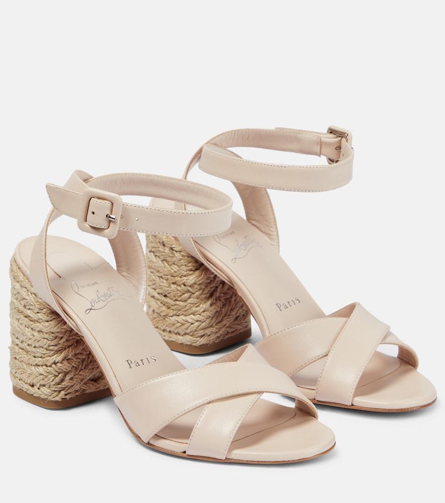 christian louboutin mariza 85 leather espadrilles sandals