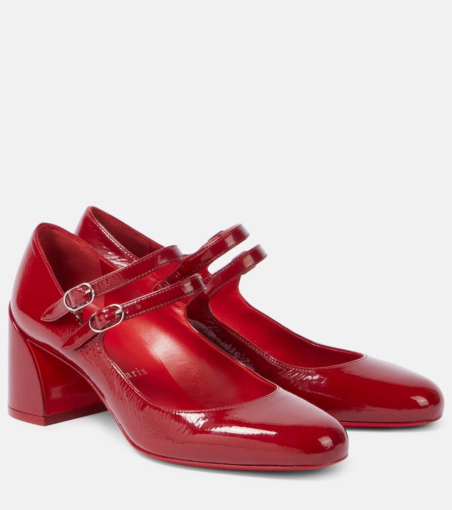 christian louboutin miss jane 55 patent leather mary jane pumps