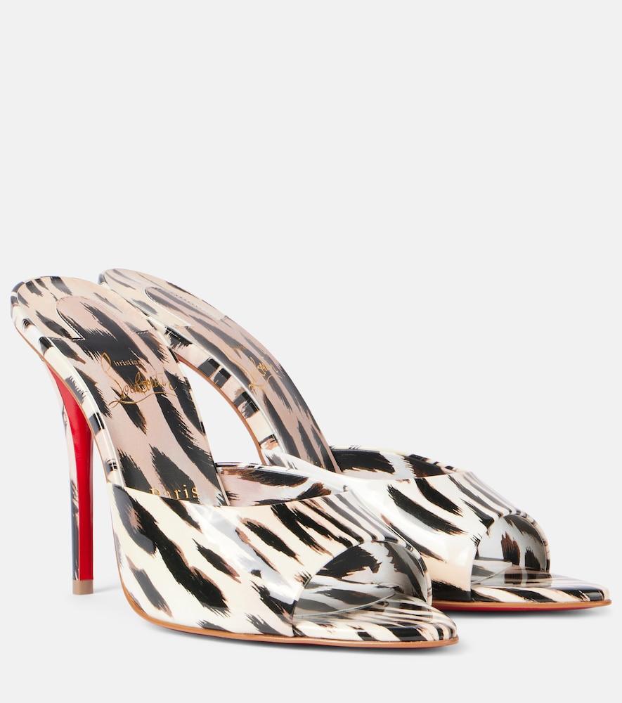 christian louboutin miss z 100 patent leather mules