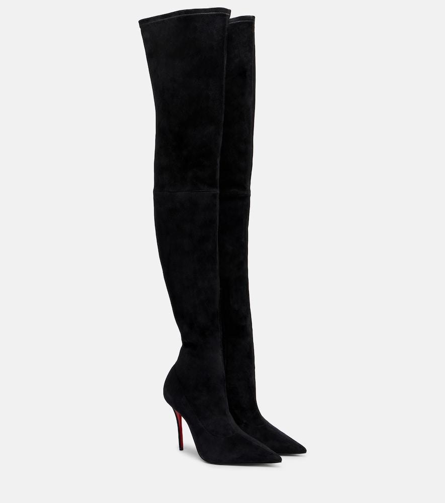 christian louboutin miss z 100 suede over-the-knee boots