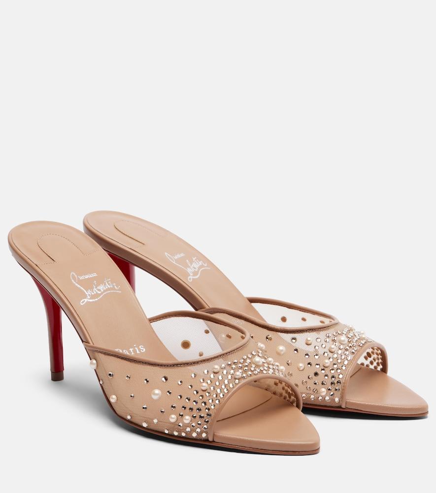 christian louboutin miss z degrastrass perla mesh mules