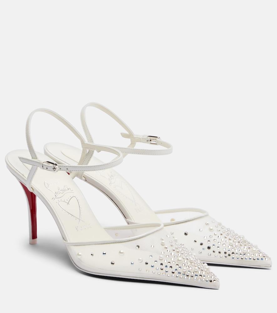 christian louboutin miss z embellished slingback pumps