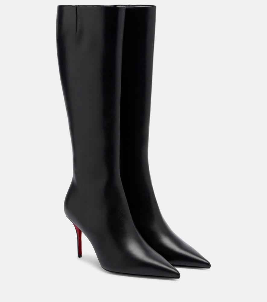 christian louboutin miss z leather knee-high boots