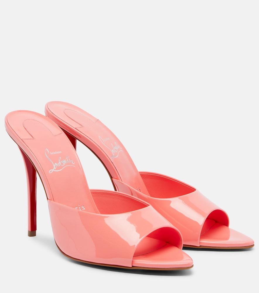 christian louboutin miss z patent leather mules