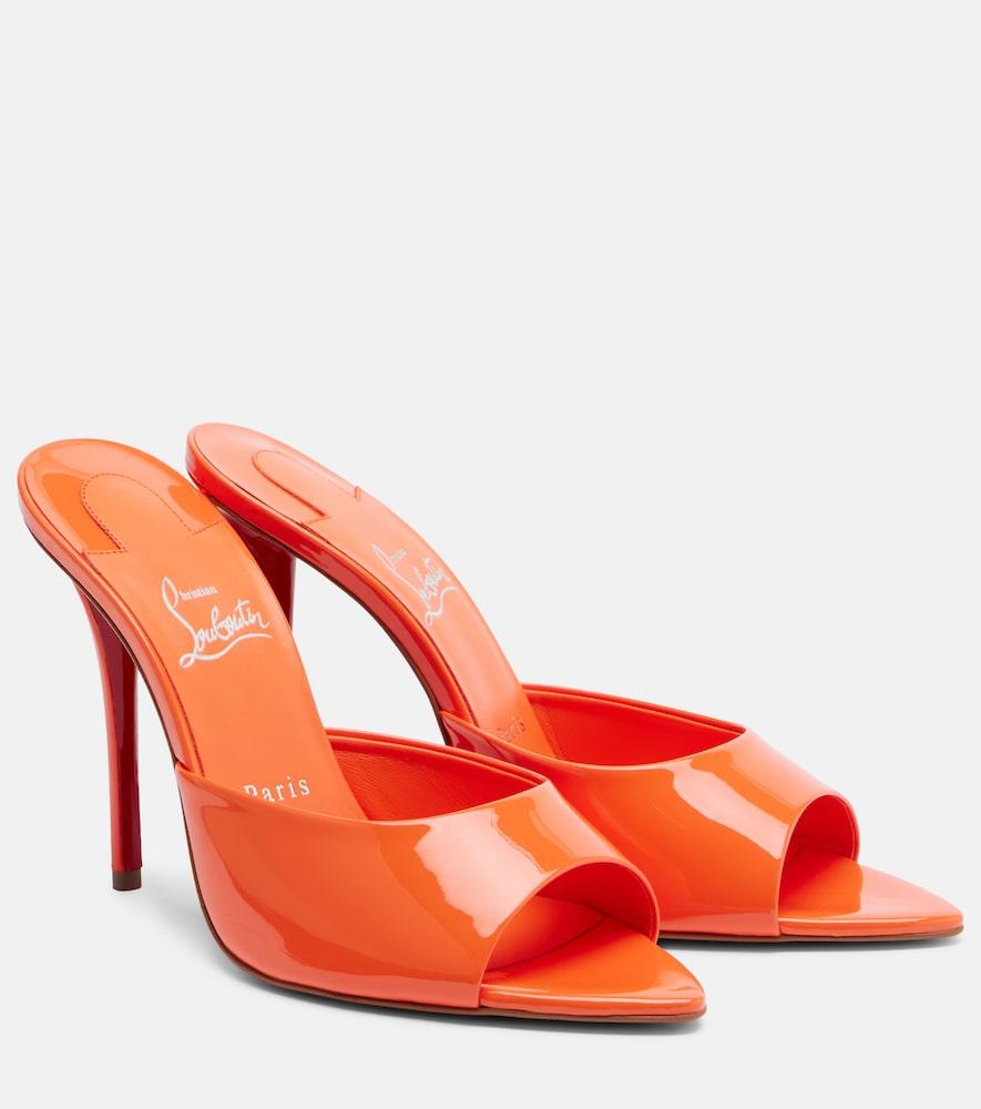 christian louboutin miss z patent leather mules