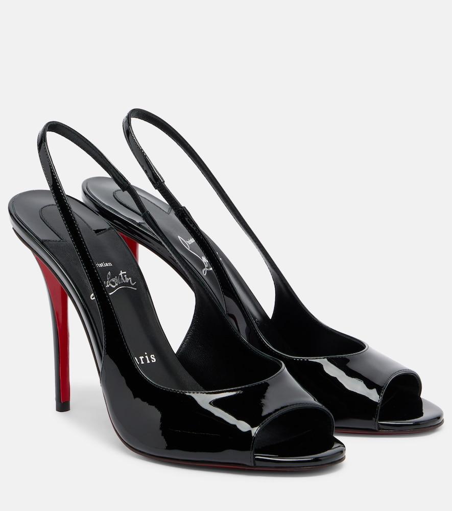 christian louboutin miss z patent leather slingback sandals