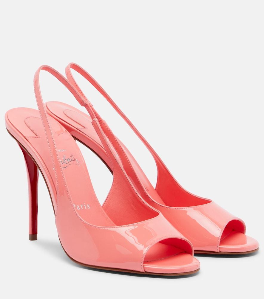 christian louboutin miss z patent leather slingback sandals
