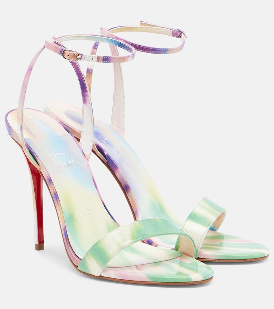 christian louboutin miss z tie dye patent leather sandals