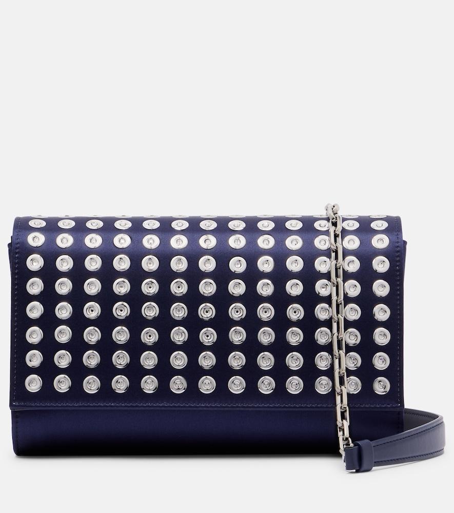 christian louboutin paloma small satin crêpe clutch