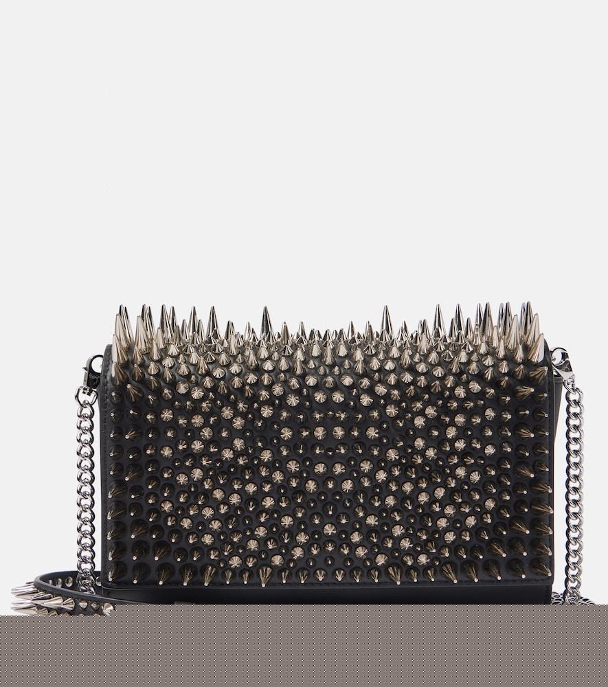 christian louboutin paloma spiked leather clutch