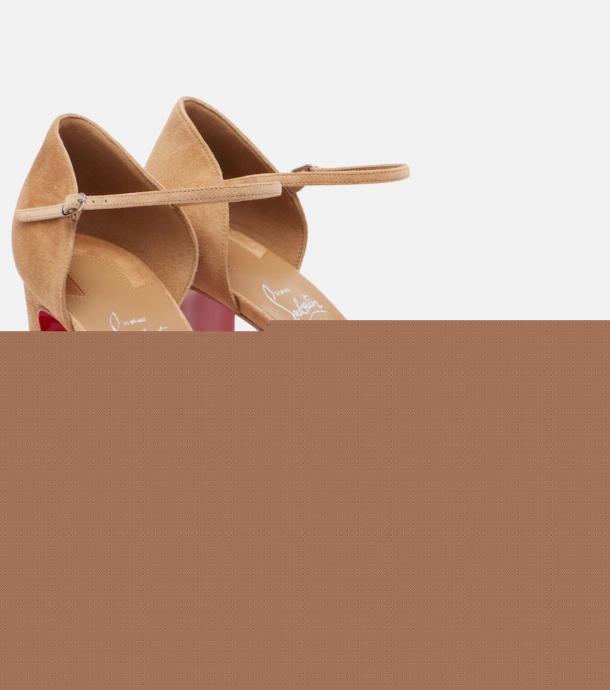christian louboutin sandaloo 130 suede platform sandals
