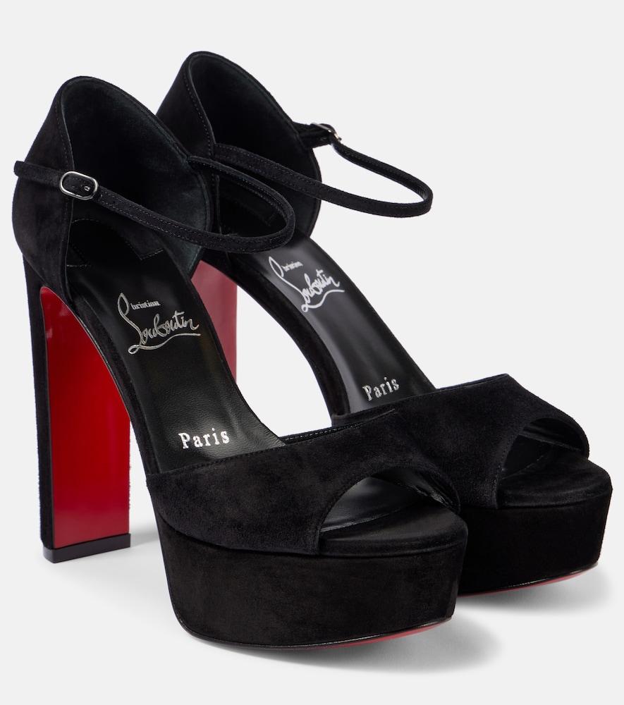 christian louboutin sandaloo 130 suede sandals