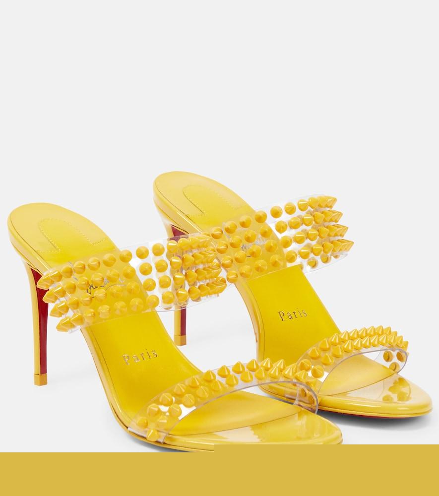 christian louboutin spike only 85 pvc and leather sandals