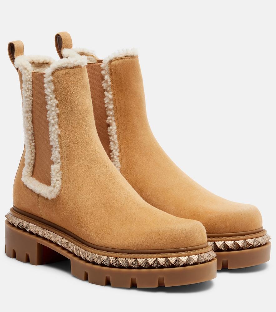 christian louboutin st emilia studded leather chelsea boots