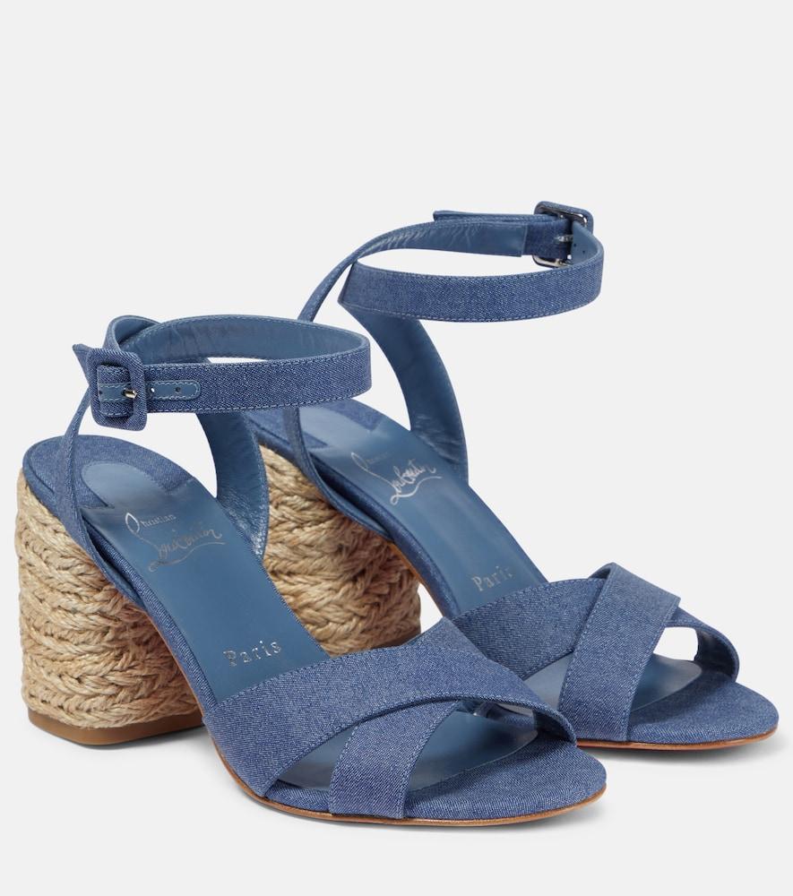 christian louboutin summer mariza denim espadrilles sandals
