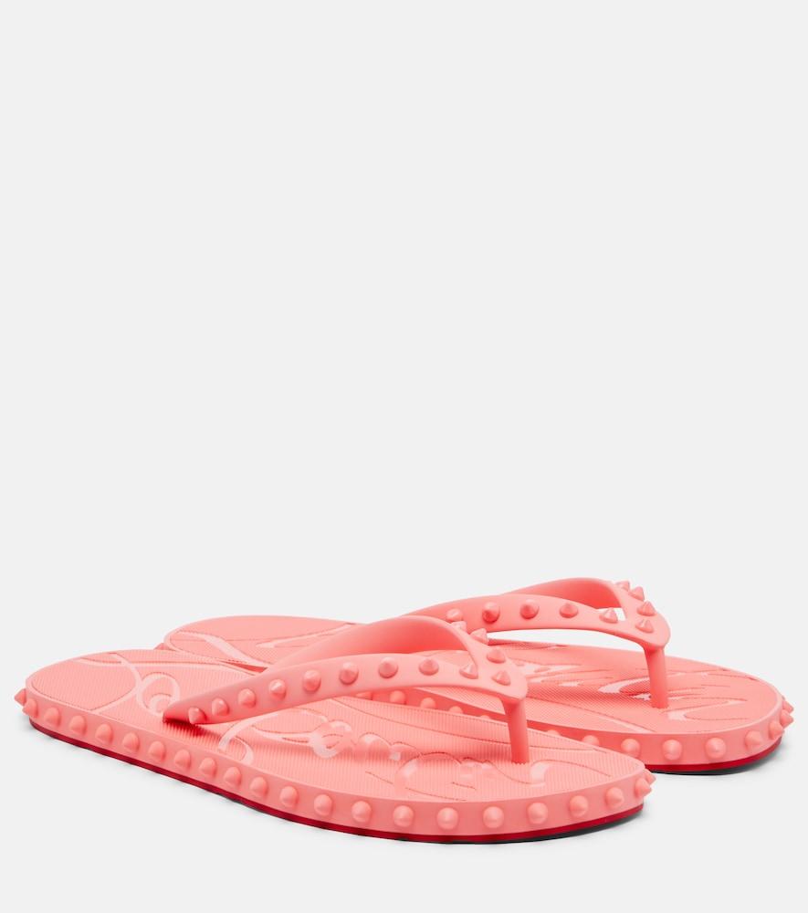 christian louboutin super loubi flip spiked thong sandals