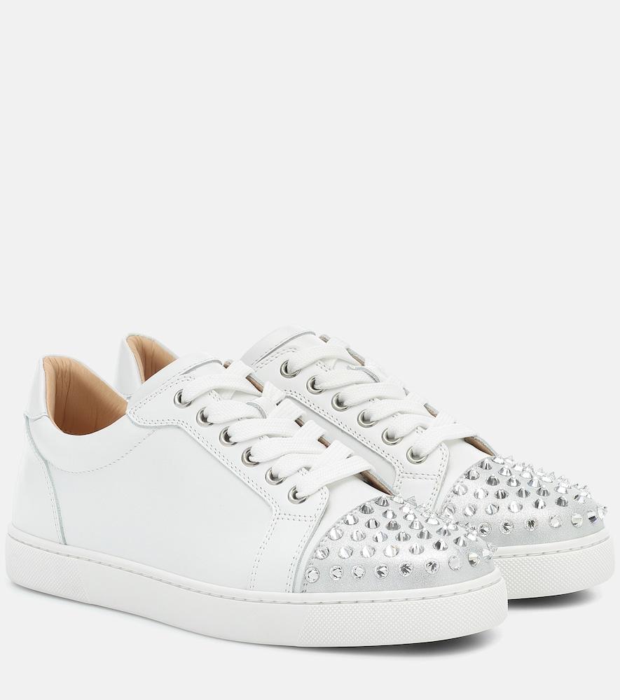christian louboutin vieira spikes krystal sneakers