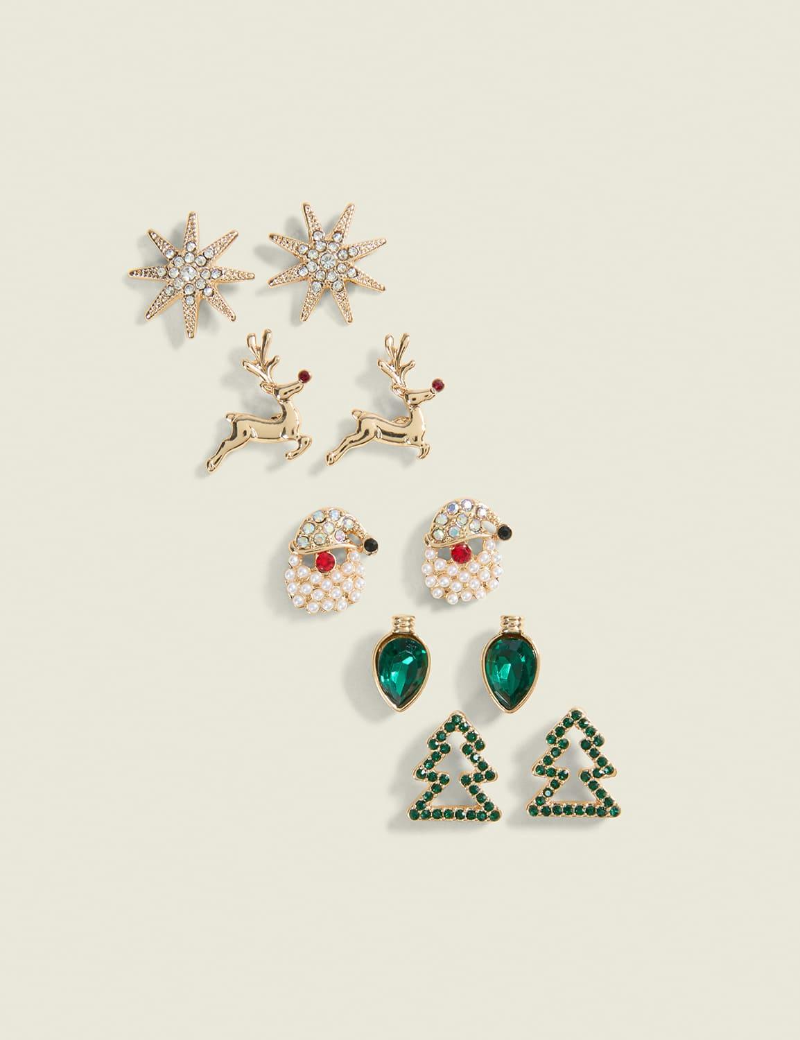 christmas icon earring 5-pack