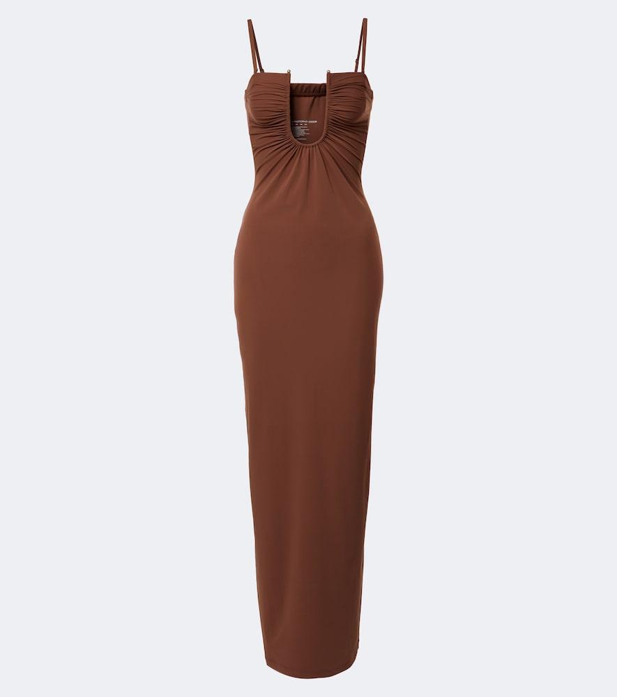 christopher esber arced ruched maxi dress