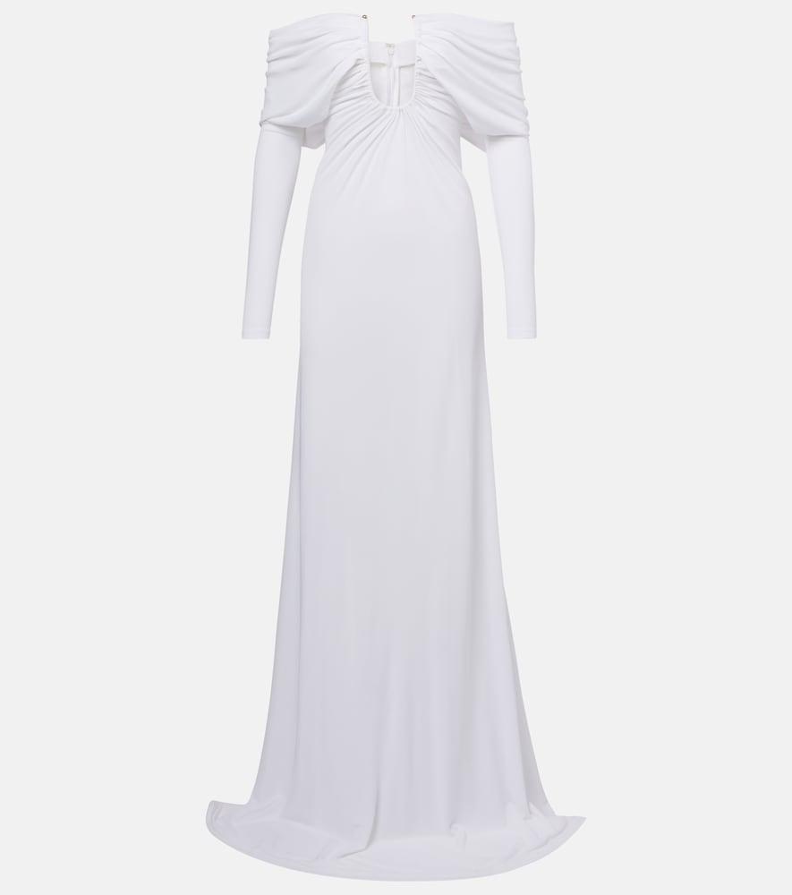 christopher esber arched palm off-shoulder maxi dress