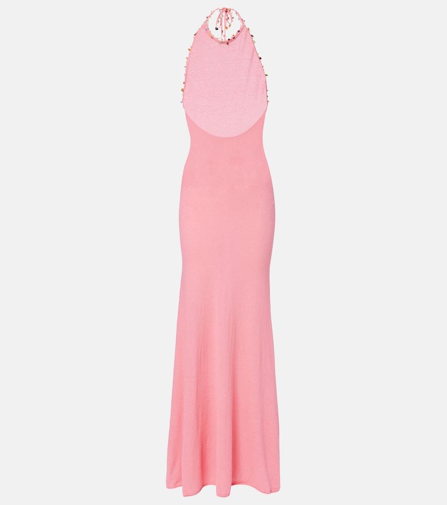 christopher esber beach quartz embellished maxi dress