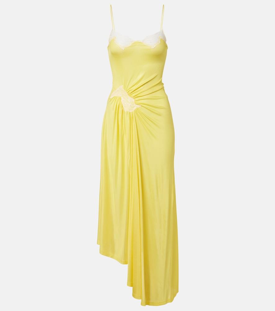 christopher esber cami lace-trimmed ribbed-knit cocktail dress