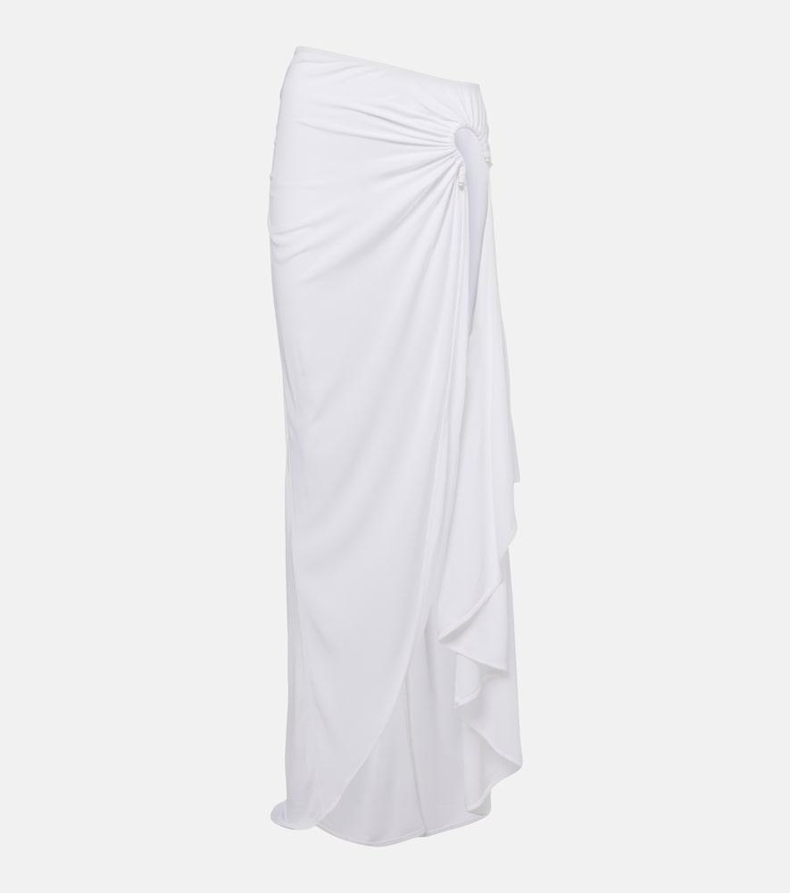 christopher esber crescent draped asymmetric midi skirt