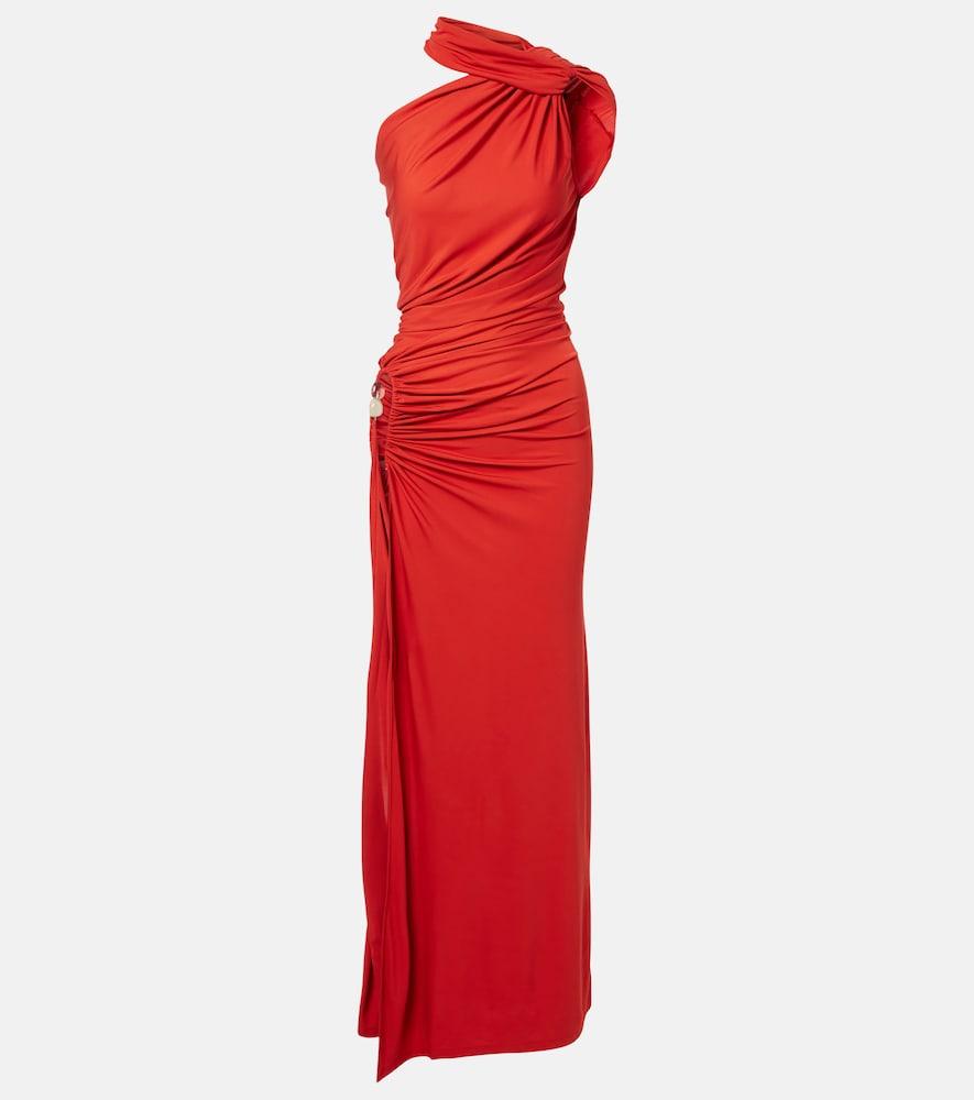 christopher esber cutout draped one-shoulder gown