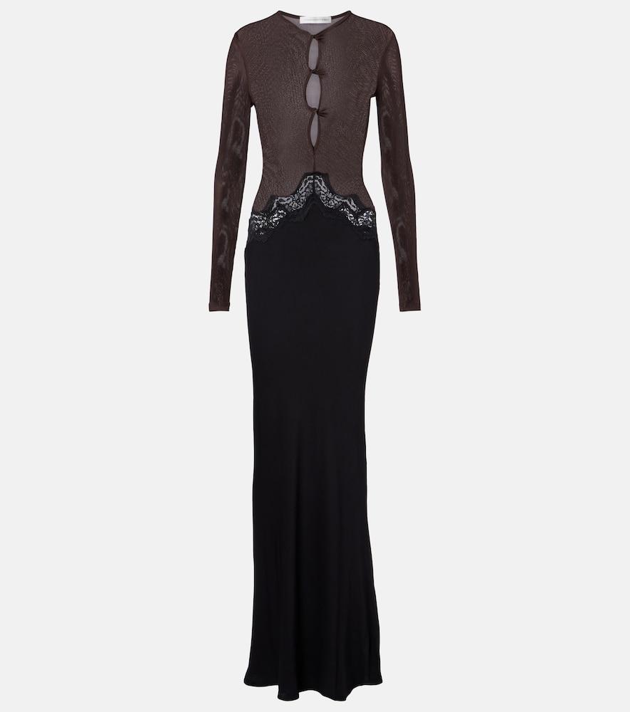 christopher esber cutout lace-trimmed jersey gown